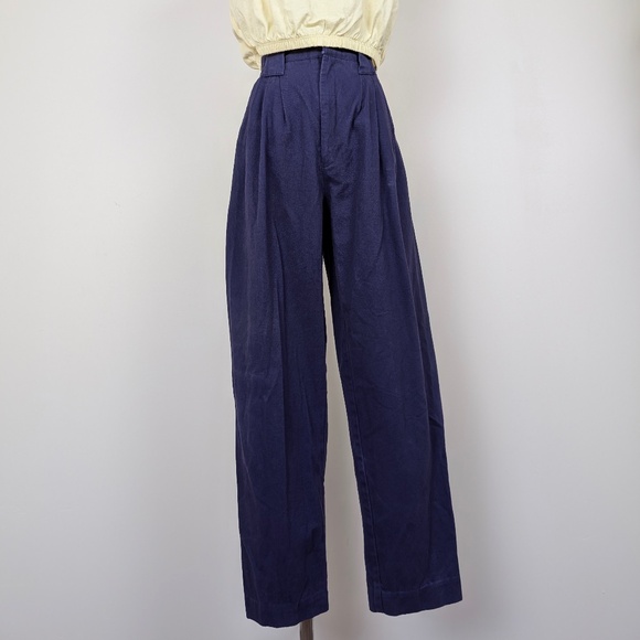 Free with Purchase 90s Runaway Bay Trousers High Rise Waisted Pleated Pants - Picture 8 of 10